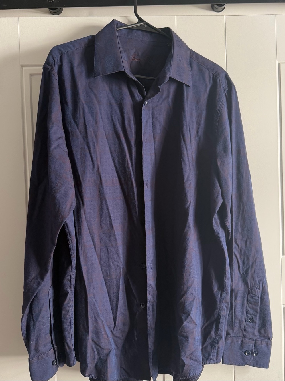 Tasso Elba Men's Dark Blue Dress Shirt